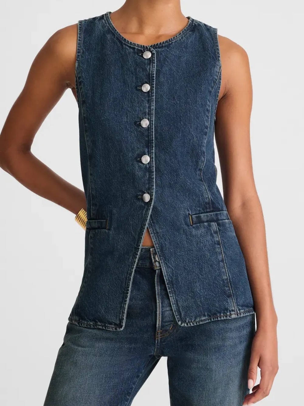 NWOT Denim Vest Top